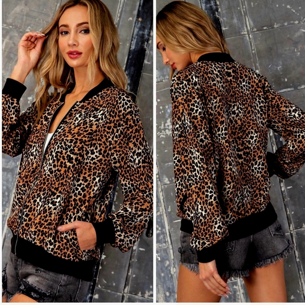 Cheetah  bomber  jacket - Picture 7 of 7